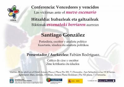 El Colectivo de Víctimas del Terrorismo en el País Vasco "COVITE" organiza la conferencia: Vencedores y vencidos. Las víctimas ante el nuevo escenario"